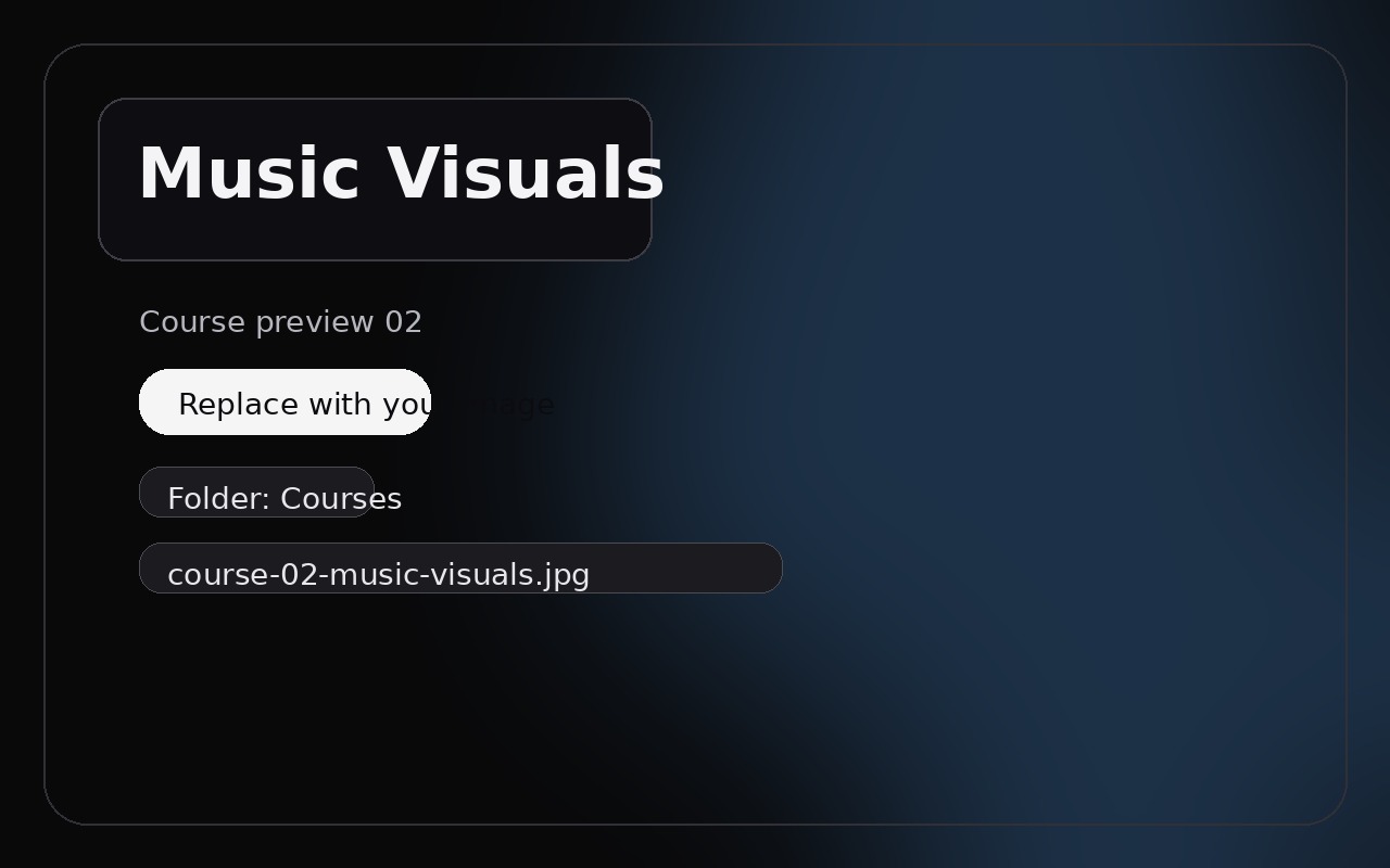 Music Visuals from Scratch course preview